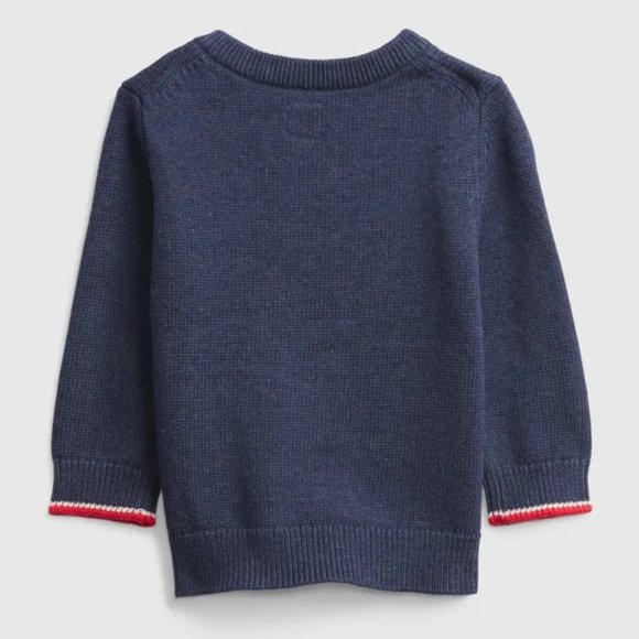 baby GAP Navy Sweater with Bear - Picture 13 of 16